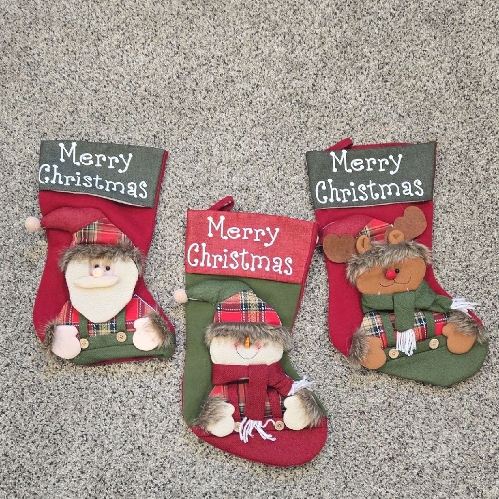 Christmas Stockings with Festive Characters